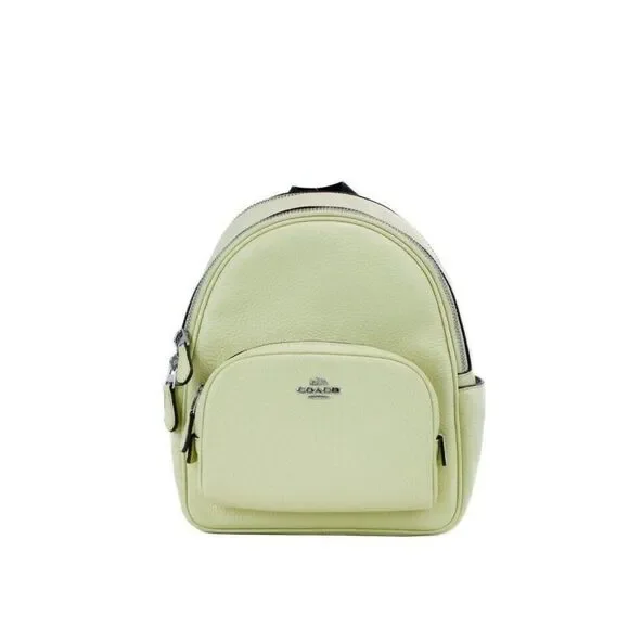 Coach Lime Leather Backpack COACH NWT Mini Court Backpack In Signature Canvas Light  main image 2
